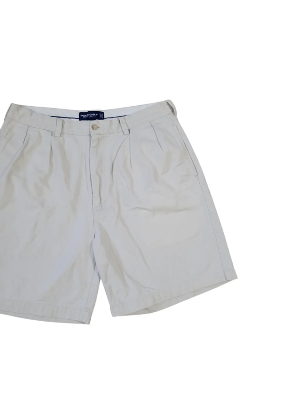 Ralph Lauren Polo Golf Men's Vintage Pleated Khaki Classic Cotton Shorts Size 36